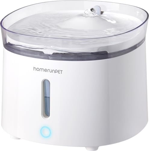 Homerunpet Ultraleiser Katzenbrunnen, Trinkbrunnen mit Kabelloser Pumpe, BPA-Freier Wasserbrunnen für Katzen und Kleine Hunde, Leicht zu Renigen, Katzentrinkbrunnen mit LED und Aktivkohlefilter, 2L Homerunpet Ultraleiser Katzenbrunnen, Trinkbrunnen mit Kabelloser Pumpe, BPA-Freier Wasserbrunnen für Katzen und Kleine Hunde, Leicht zu Renigen, Katzentrinkbrunnen mit LED und Aktivkohlefilter, 2L von HomeRunPet