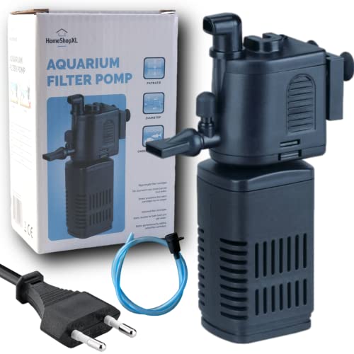 Aquarium Filterpumpe - Waschbar Filter - 230V - 500L/h - Aquarienfilter für Sauerstoff und Filtration von HomeShopXL