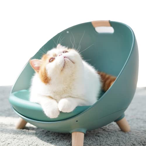 MS! Duku Katzennest – 4 in 1 Katzenbett – Erhältlich in Weiß, Pink und Moosgrün – Bequemes Katzenbett – Ästhetisches Design – Design Katzenmöbel für 2 Katzen – Moosgrün von HomeShopXL