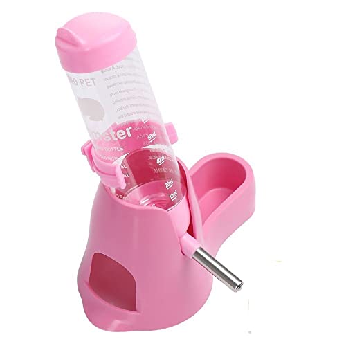 HomeSoGood Hamster-Wasserflasche, Haustierbedarf, automatischer Futternapf für Haustiere, tragbarer Futterspender für Haustiere, 125 ml, Rosa von HomeSoGood