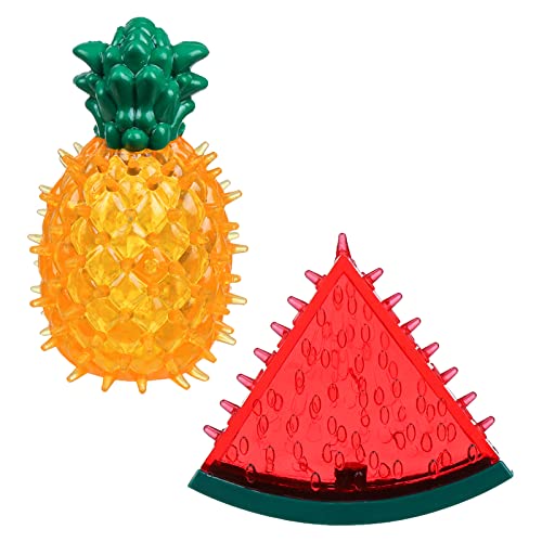 HomeSoGood Kühlendes Kauspielzeug, interaktives Sommer-Eis-Hundespielzeug, Wassermelonen-Ananas-Form, Zahnspielzeug von HomeSoGood