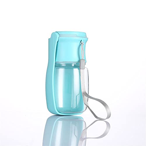 HomeSoGood Tragbare faltbare Hunde-Wasserflasche, Welpen-Trinkflasche, Einhandbedienung, für Hunde, Outdoor, Reisen, Spazierengehen, Trainieren (350 ml, blau) von HomeSoGood