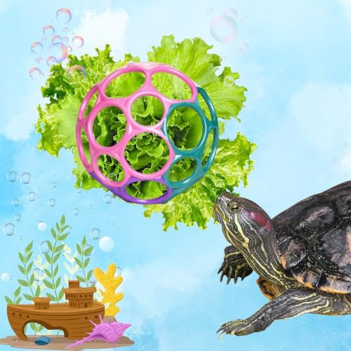 Aquatic Turtle Feeder Treat Ball Spielzeug, schwimmender Schildkröten-Futterball, Aquatic Schildkröte Anreicherung Spielzeug, Aquarium-Spielzeug für Schildkröten, Aquarium-Zubehör von Homedy Crafts