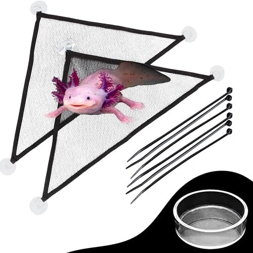 Homedy Crafts Axolotl Hängematte für Aquarium mit Futternapf (Schwarz, M) von Homedy Crafts