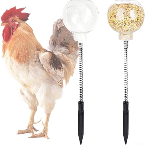 2 Pack Slow Feed Release Toy for Flock, Chicken Feeder No Waste, Chicken Coop Pecking Dispenser, Fun Coop Accessories for Birds von Homefurnishmall