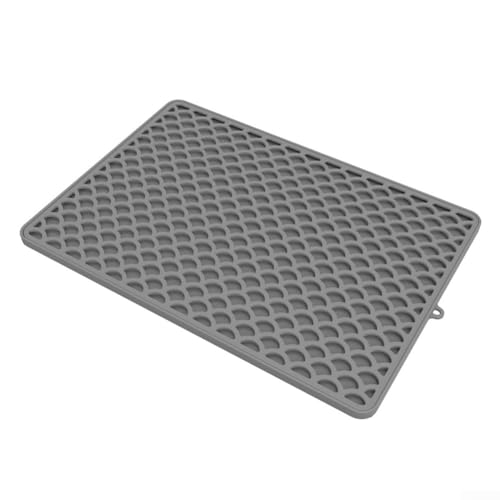 Silikon-Katzentoilettenmatte, 46,5 x 32,5 cm, abnehmbare Matte, wasserdicht, für Katzentoilette, Grau Silikon-Katzentoilettenmatte, 46,5 x 32,5 cm, abnehmbare Matte, wasserdicht, für Katzentoilette, Grau von Homefurnishmall