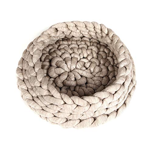 Homemania Haustierbett Nest, Beige, aus Acryl-Baumwolle, Seil, 50 x 50 x 15 cm, Beige Homemania Haustierbett Nest, Beige, aus Acryl-Baumwolle, Seil, 50 x 50 x 15 cm, Beige von Homemania