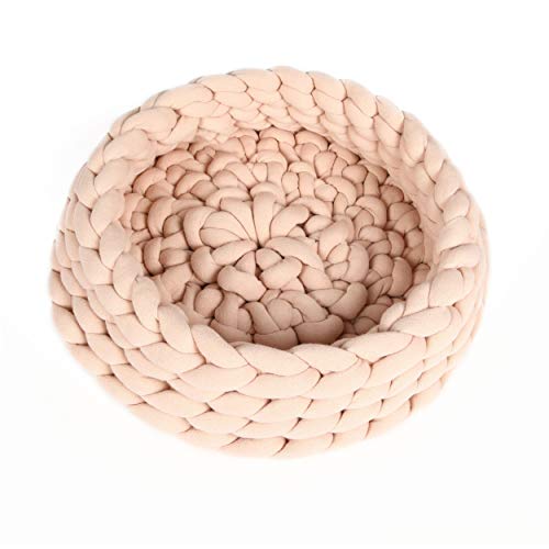 Homemania Haustierbett Nest, Rosa aus Acryl-Baumwolle, Seil, 50 x 50 x 15 cm, Rosa Homemania Haustierbett Nest, Rosa aus Acryl-Baumwolle, Seil, 50 x 50 x 15 cm, Rosa von Homemania