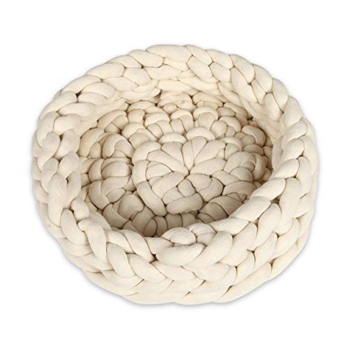 Homemania Tierbett Nest, Creme aus Acryl-Baumwolle, Seil, 50 x 50 x 15 cm, Creme Homemania Tierbett Nest, Creme aus Acryl-Baumwolle, Seil, 50 x 50 x 15 cm, Creme von Homemania