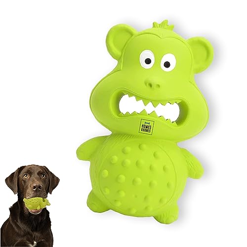 Homes&Bones Karlchen Hundespielzeug befüllbar aus Naturkautschuk zur Hundebeschäftigung als Futterball, Wurfspielzeug & Intelligenzspielzeug für mittlere bis große Hunde grün von Homes&Bones