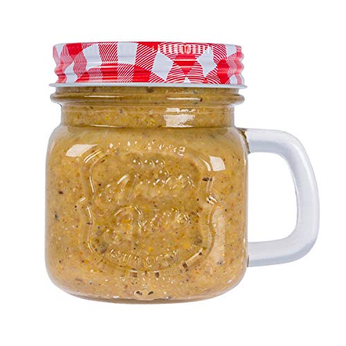 HOMESCAPES Vogelfutter im Glas, Erdnussbutter, rot von Homescapes