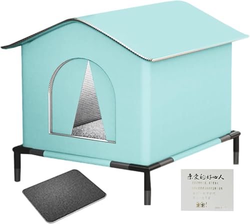 Katzenhaus Für Draußen, Wasserdichter Katzenhaus Outdoor Winterfest Isoliert 40x33x33cm, Großer Hundehaus Erhöhter Boden Katzenschutz Mit Erhöhter Basis Und Kissen,katzenzelt Wetterfester Katzenhöhle Katzenhaus Für Draußen, Wasserdichter Katzenhaus Outdoor Winterfest Isoliert 40x33x33cm, Großer Hundehaus Erhöhter Boden Katzenschutz Mit Erhöhter Basis Und Kissen,katzenzelt Wetterfester Katzenhöhle von Homg