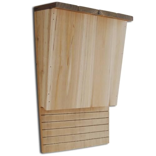 Homgoday 4X Holz-Nistkästen für Fledermäuse, Schutz & Nisthilfe, Massivholz, 22x12x34 cm Model276009 von Homgoday