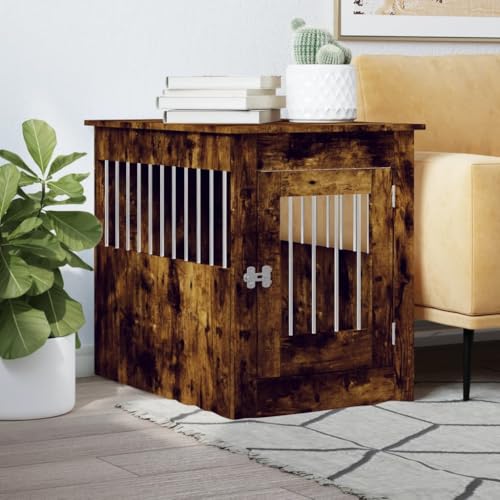 Homgoday Dekoration für Möbel, Hundekäfig, Eiche Rauch, 55 x 80 x 68 cm, mehrschichtig, Möbel für den Innen- und Außenbereich für Wohnzimmer Büro Homgoday Dekoration für Möbel, Hundekäfig, Eiche Rauch, 55 x 80 x 68 cm, mehrschichtig, Möbel für den Innen- und Außenbereich für Wohnzimmer Büro von Homgoday