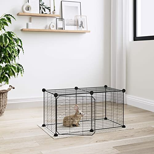 Homgoday Dekoration für Möbel, Käfig für Haustiere, 8 Paneele mit Tür, schwarz, 35 x 35 cm, aus Stahl, Möbel für den Innen- und Außenbereich für Wohnzimmer Büro Modell 3114053 Homgoday Dekoration für Möbel, Käfig für Haustiere, 8 Paneele mit Tür, schwarz, 35 x 35 cm, aus Stahl, Möbel für den Innen- und Außenbereich für Wohnzimmer Büro Modell 3114053 von Homgoday