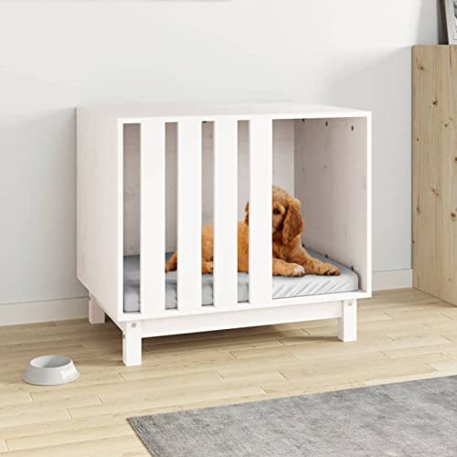Homgoday Dekoration für Möbel, weißes Hundehaus 70 x 50 x 62 cm aus massivem Kiefernholz Möbel für den Innen- und Außenbereich für Wohnzimmer Büro Homgoday Dekoration für Möbel, weißes Hundehaus 70 x 50 x 62 cm aus massivem Kiefernholz Möbel für den Innen- und Außenbereich für Wohnzimmer Büro von Homgoday