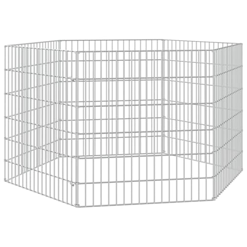 Homgoday Freilaufgehege 6-teilig 54x60 cm Verzinktes Eisen Tiergehege Model171573 von Homgoday