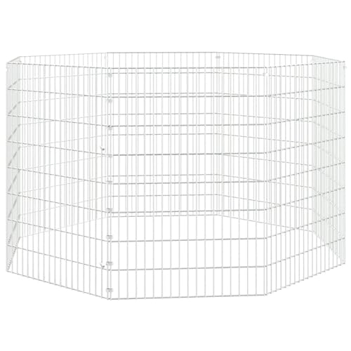 Homgoday Freilaufgehege 8-teilig 54x80 cm Verzinktes Eisen Tiergehege Model171578 von Homgoday