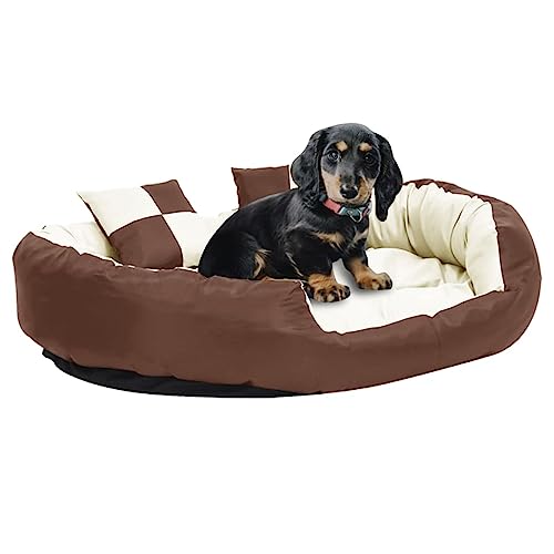 Homgoday Gartenkissen, Sitzkissen, Sofakissen, Gartenbank, Kissen für Hunde, wendbar, waschbar, Braun und Creme, 110 x 80 x 23 cm Homgoday Gartenkissen, Sitzkissen, Sofakissen, Gartenbank, Kissen für Hunde, wendbar, waschbar, Braun und Creme, 110 x 80 x 23 cm von Homgoday