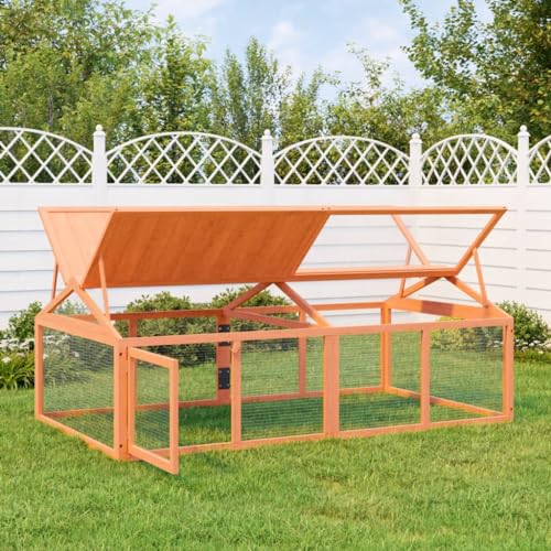 Homgoday Gehege aus massivem Kiefernholz, braun, 200 x 112,5 x 74 cm, Käfige und Räume für Kleintiere, Produkt für Haustiere und Tiere Homgoday Gehege aus massivem Kiefernholz, braun, 200 x 112,5 x 74 cm, Käfige und Räume für Kleintiere, Produkt für Haustiere und Tiere von Homgoday