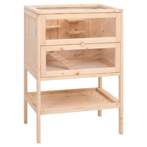 Homgoday Hamsterkäfig 55 x 40 x 80 cm aus massivem Fichtenholz, Käfig für Hamster im Freien für Geflügel, Tiere Homgoday Hamsterkäfig 55 x 40 x 80 cm aus massivem Fichtenholz, Käfig für Hamster im Freien für Geflügel, Tiere von Homgoday
