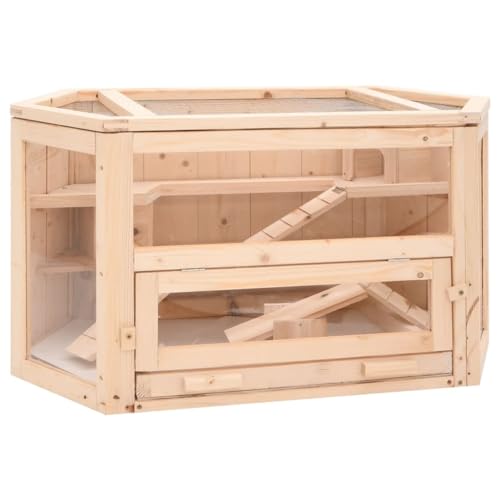 Homgoday Hamsterkäfig 80 x 40 x 43 cm aus massivem Fichtenholz, Käfig für Tiere, Hamsterkäfig für den Außenbereich für Geflügel, Tiere Homgoday Hamsterkäfig 80 x 40 x 43 cm aus massivem Fichtenholz, Käfig für Tiere, Hamsterkäfig für den Außenbereich für Geflügel, Tiere von Homgoday
