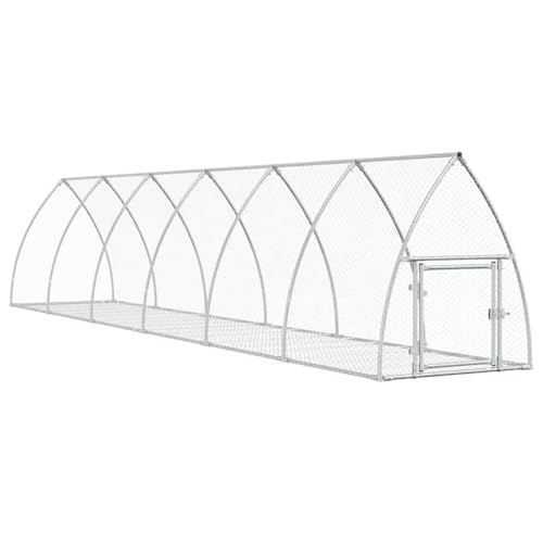 Homgoday Hasenstall Silbern 600x105x120 cm Verzinkter Stahl Haustierkäfig Model3281529 von Homgoday
