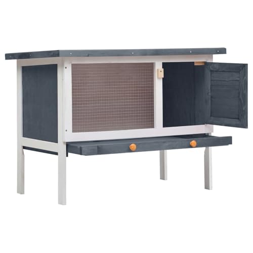 Homgoday Hochwertiger Holz-Kaninchenstall, großzügig & stabil, 90x45x65 cm - Geeignet für kleine Haustiere Model170828 von Homgoday