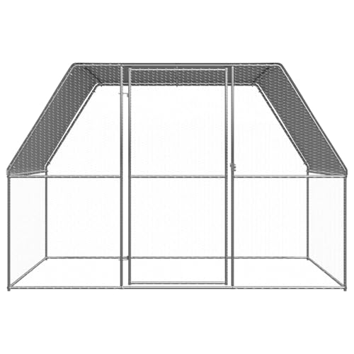 Homgoday Hühnerkäfig 3x2x2m, verzinkter Stahl, PE-Dach, Silbergrau, mit Schloss, Montage erforderlich Model150778 Homgoday Hühnerkäfig 3x2x2m, verzinkter Stahl, PE-Dach, Silbergrau, mit Schloss, Montage erforderlich Model150778 von Homgoday
