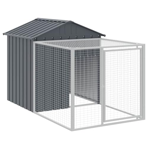 Homgoday Hühnerkäfig mit Auslauf | Stabiler Verzinkter Stahl | Anthrazit | 117x201x123 cm | Spiel & Schutz für Hühner Model172353 Homgoday Hühnerkäfig mit Auslauf | Stabiler Verzinkter Stahl | Anthrazit | 117x201x123 cm | Spiel & Schutz für Hühner Model172353 von Homgoday