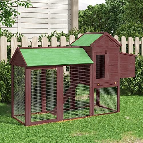 Homgoday Hühnerstall aus massivem Kiefernholz, Mokka, 193 x 65 x 117 cm, Kaninchenstall, Käfig, Käfig für Tiere, Haustiere, Hühnerstall, Käfige und Räume für Tiere, Haustiere Homgoday Hühnerstall aus massivem Kiefernholz, Mokka, 193 x 65 x 117 cm, Kaninchenstall, Käfig, Käfig für Tiere, Haustiere, Hühnerstall, Käfige und Räume für Tiere, Haustiere von Homgoday