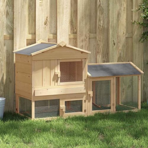Homgoday Hühnerunterkunft Braun 150 x 60 x 89 cm Hühnerstall Model3388343 von Homgoday