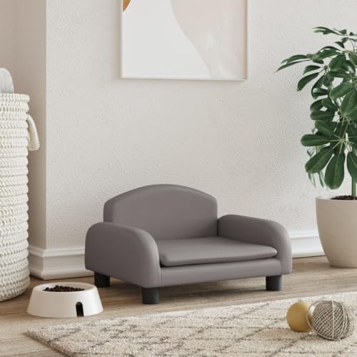 Homgoday Hundebett, grau, 50 x 40 x 30 cm, aus Kunstleder, Hundebett für Hunde, Cuia für Hunde, Cuia, weich, für Hund, Cuia Homgoday Hundebett, grau, 50 x 40 x 30 cm, aus Kunstleder, Hundebett für Hunde, Cuia für Hunde, Cuia, weich, für Hund, Cuia von Homgoday