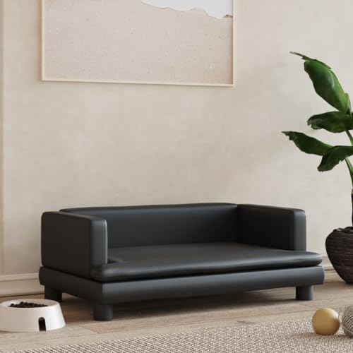 Homgoday Hundebett, schwarz, 80 x 45 x 30 cm, aus Kunstleder, Hundebett für Hunde, Cuia für Hunde, Cuia, weich, für Hund, Cuia Homgoday Hundebett, schwarz, 80 x 45 x 30 cm, aus Kunstleder, Hundebett für Hunde, Cuia für Hunde, Cuia, weich, für Hund, Cuia von Homgoday