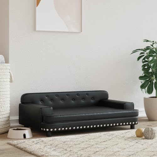 Homgoday Hundebett, schwarz, 90 x 53 x 30 cm, aus Kunstleder, Hundebett für Hunde, Cuia für Hunde, Cuia, weich, für Hund, Cuia Homgoday Hundebett, schwarz, 90 x 53 x 30 cm, aus Kunstleder, Hundebett für Hunde, Cuia für Hunde, Cuia, weich, für Hund, Cuia von Homgoday