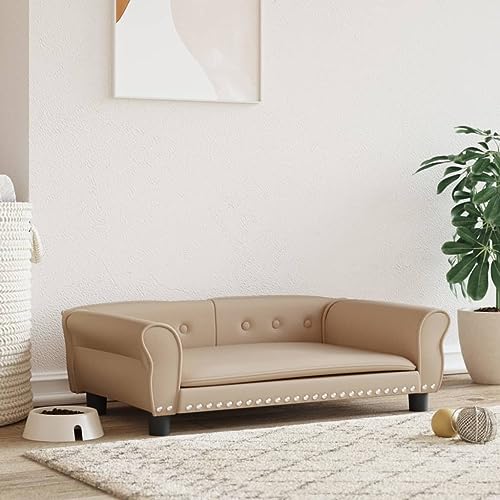 Homgoday Hundebett Cappuino 95 x 55 x 30 cm aus Kunstleder, Hundebett Cuia für Hunde Cuia weich für Hund Cuia für Hund Innen Homgoday Hundebett Cappuino 95 x 55 x 30 cm aus Kunstleder, Hundebett Cuia für Hunde Cuia weich für Hund Cuia für Hund Innen von Homgoday