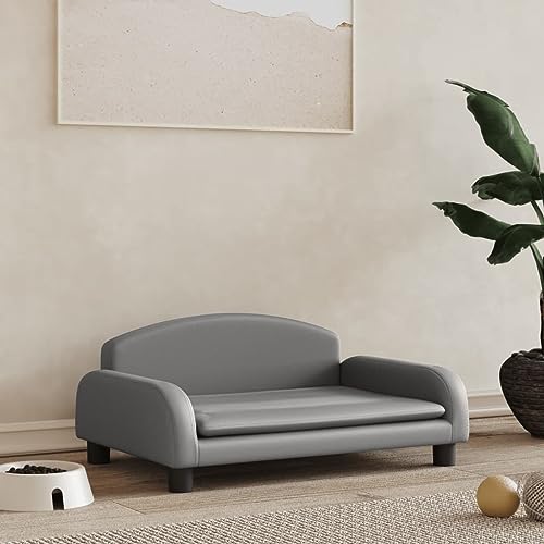 Homgoday Hundebett Grau 70 x 45 x 30 cm aus Kunstleder, Hundebett Cuia für Hunde Cuia weich für Hund Cuia für Hund Innen y Homgoday Hundebett Grau 70 x 45 x 30 cm aus Kunstleder, Hundebett Cuia für Hunde Cuia weich für Hund Cuia für Hund Innen y von Homgoday