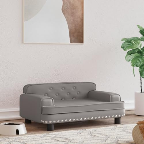 Homgoday Hundebett Grau 70 x 45 x 30 cm aus Kunstleder, Hundebett Cuia für Hunde Cuia weich für Hund Cuia für Hunde Innen Homgoday Hundebett Grau 70 x 45 x 30 cm aus Kunstleder, Hundebett Cuia für Hunde Cuia weich für Hund Cuia für Hunde Innen von Homgoday