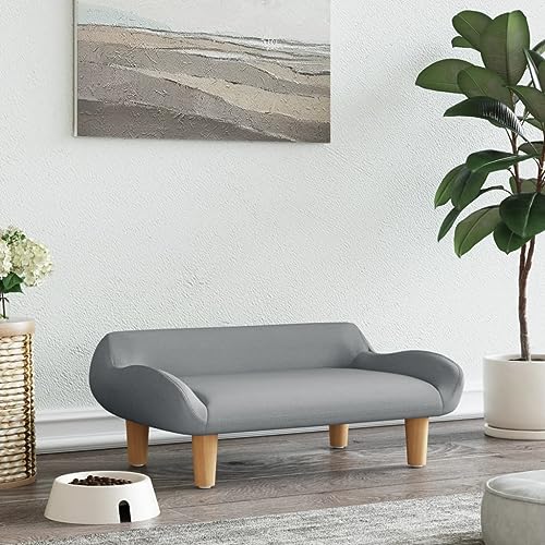Homgoday Hundebett Hellgrau 70 x 40 x 24 cm aus Stoff, Hundebett für Hunde, Cuia für Hunde, Kuia, weich, für Hund, Cuia Homgoday Hundebett Hellgrau 70 x 40 x 24 cm aus Stoff, Hundebett für Hunde, Cuia für Hunde, Kuia, weich, für Hund, Cuia von Homgoday