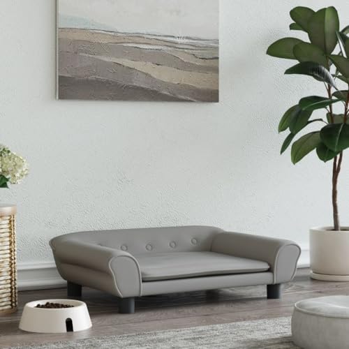 Homgoday Hundebett Hellgrau 70 x 48 x 22 cm aus Samt, Hundebett für Hunde, Hundehütte, Hundehütte, weiches Hundebett für Hunde, Hundehütte für den Innenbereich von Homgoday