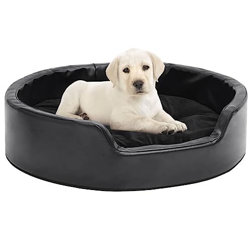 Homgoday Hundebett Hundebett Hundehütte Weiche Hundehütte für Innen Hundebett Schwarz 69 x 59 x 19 cm aus Plüsch und Kunstleder Homgoday Hundebett Hundebett Hundehütte Weiche Hundehütte für Innen Hundebett Schwarz 69 x 59 x 19 cm aus Plüsch und Kunstleder von Homgoday