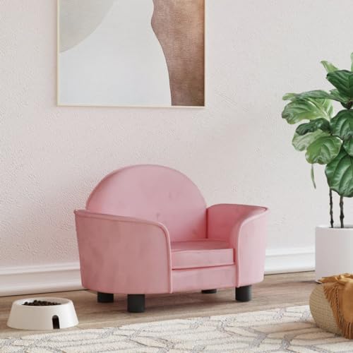 Homgoday Hundebett Rosa 66 x 40 x 45 cm aus Samt, Möbel für Haus Innen Außen Wohnzimmer Schlafzimmer Homgoday Hundebett Rosa 66 x 40 x 45 cm aus Samt, Möbel für Haus Innen Außen Wohnzimmer Schlafzimmer von Homgoday
