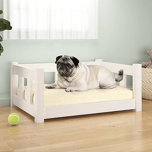 Homgoday Hundebett Weiß 65,5 x 50,5 x 28 cm Massivholz Kiefer Hundebett Große Katzenbetten für Indoor Katzen und Welpen, Hundebett Sofa, Hundebett Matte für mittelgroße und große Haustiere Tiere & Homgoday Hundebett Weiß 65,5 x 50,5 x 28 cm Massivholz Kiefer Hundebett Große Katzenbetten für Indoor Katzen und Welpen, Hundebett Sofa, Hundebett Matte für mittelgroße und große Haustiere Tiere & von Homgoday