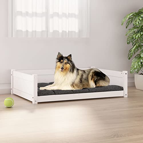 Homgoday Hundebett Weiß 95,5x65,5x28cm Kiefer Massivholz Hundebett Große Katzenbetten für Indoor Katzen und Welpe Hundebett Sofa Hundebett Matte für Mittlere und Große Haustiere 387 Homgoday Hundebett Weiß 95,5x65,5x28cm Kiefer Massivholz Hundebett Große Katzenbetten für Indoor Katzen und Welpe Hundebett Sofa Hundebett Matte für Mittlere und Große Haustiere 387 von Homgoday