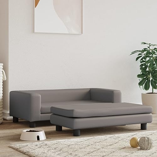 Homgoday Hundebett mit Verlängerung Grau 100 x 50 x 30 cm Kunstleder Hundebett Cuia für Hunde Cuia Hund Cuia weich für Hund Cuia für Hund Innen Homgoday Hundebett mit Verlängerung Grau 100 x 50 x 30 cm Kunstleder Hundebett Cuia für Hunde Cuia Hund Cuia weich für Hund Cuia für Hund Innen von Homgoday