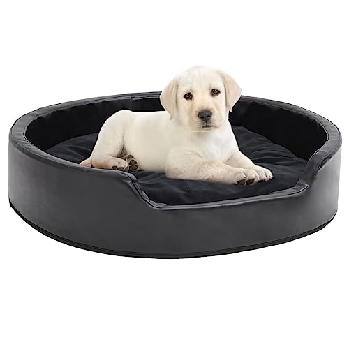 Homgoday Hundebett schwarz 79 x 70 x 19 cm aus Plüsch und Kunstleder, Hundebett Cuia für Hunde Cuia weich für Hund Cuia für Hund Innen Homgoday Hundebett schwarz 79 x 70 x 19 cm aus Plüsch und Kunstleder, Hundebett Cuia für Hunde Cuia weich für Hund Cuia für Hund Innen von Homgoday