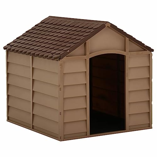 Homgoday Hundehütte, braun, 71 x 71,5 x 68 cm, PP, für den Innen- und Außenbereich, Haustierhaus, Hundehütte, Tierheim, Tier- und Haustierbedarf Homgoday Hundehütte, braun, 71 x 71,5 x 68 cm, PP, für den Innen- und Außenbereich, Haustierhaus, Hundehütte, Tierheim, Tier- und Haustierbedarf von Homgoday