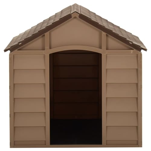Homgoday Hundehütte Braun 71x71,5x68 cm PP Hundehöhle für Zuhause und draußen Model316180 Homgoday Hundehütte Braun 71x71,5x68 cm PP Hundehöhle für Zuhause und draußen Model316180 von Homgoday