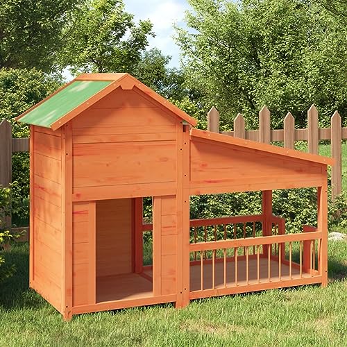 Homgoday Hundehütte Dunkelbraun 1 143 x 60,5 x 109 cm aus massivem Kiefernholz, Möbel, Hundekäfig für den Innenbereich, für Hunde, Käfige für Hunde im Freien Homgoday Hundehütte Dunkelbraun 1 143 x 60,5 x 109 cm aus massivem Kiefernholz, Möbel, Hundekäfig für den Innenbereich, für Hunde, Käfige für Hunde im Freien von Homgoday