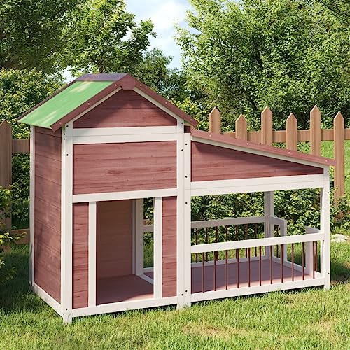 Homgoday Hundehütte Moka 143 x 60,5 x 109 cm aus massivem Kiefernholz, Möbel, Hundekäfig für den Innenbereich, für Hunde, Käfig für Hunde im Freien Homgoday Hundehütte Moka 143 x 60,5 x 109 cm aus massivem Kiefernholz, Möbel, Hundekäfig für den Innenbereich, für Hunde, Käfig für Hunde im Freien von Homgoday